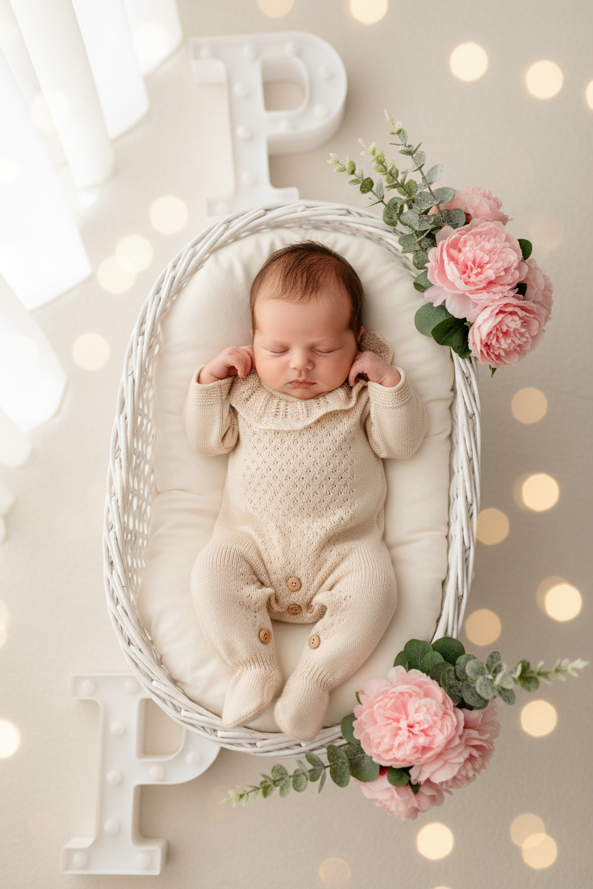 Conjunto Baby love: Babygrow e touca recém nascido