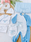 Conjunto primeira roupinha veludo - 6 peças