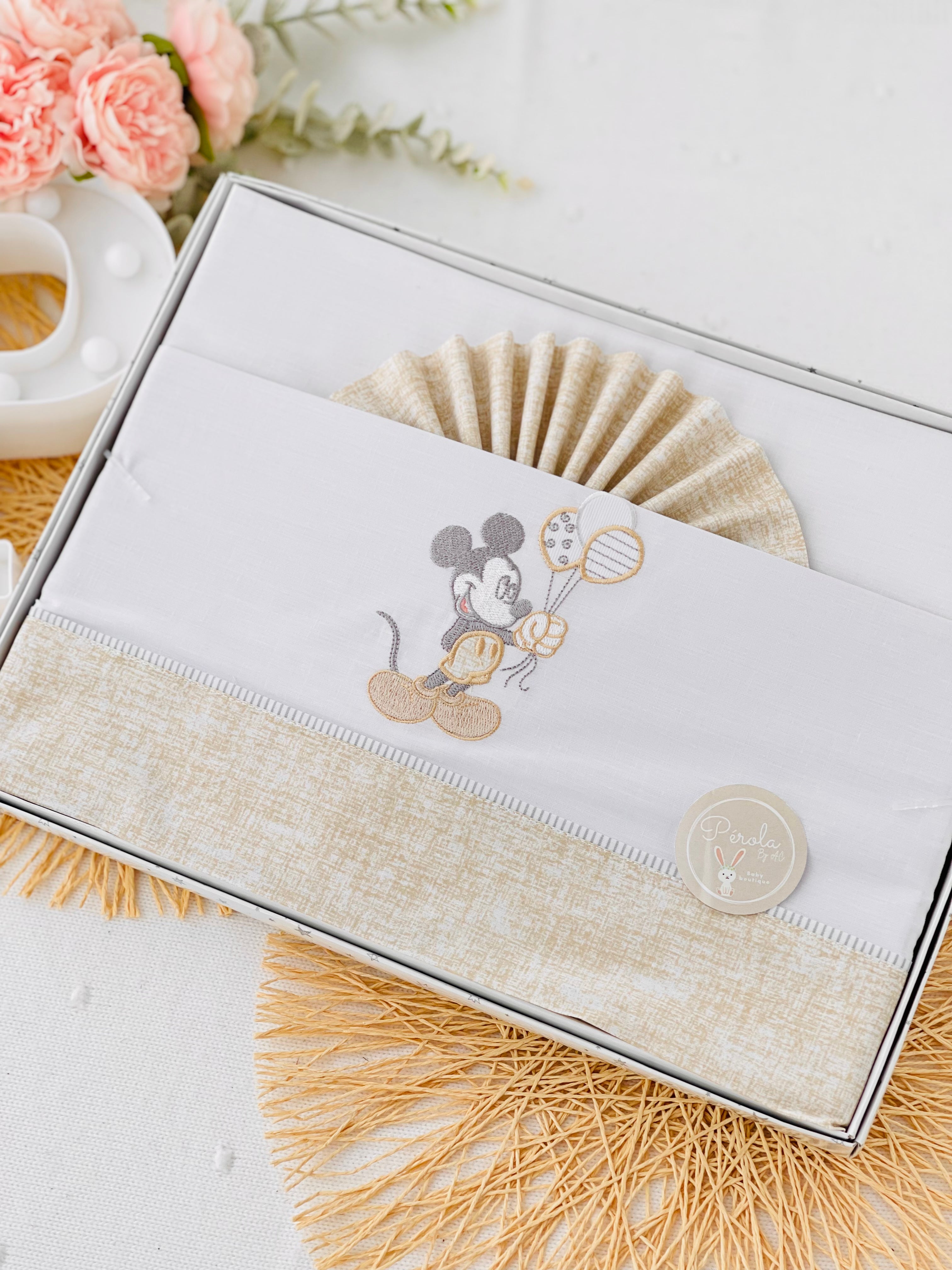 Lençóis ALGODÃO para Cama de grades-Mickey