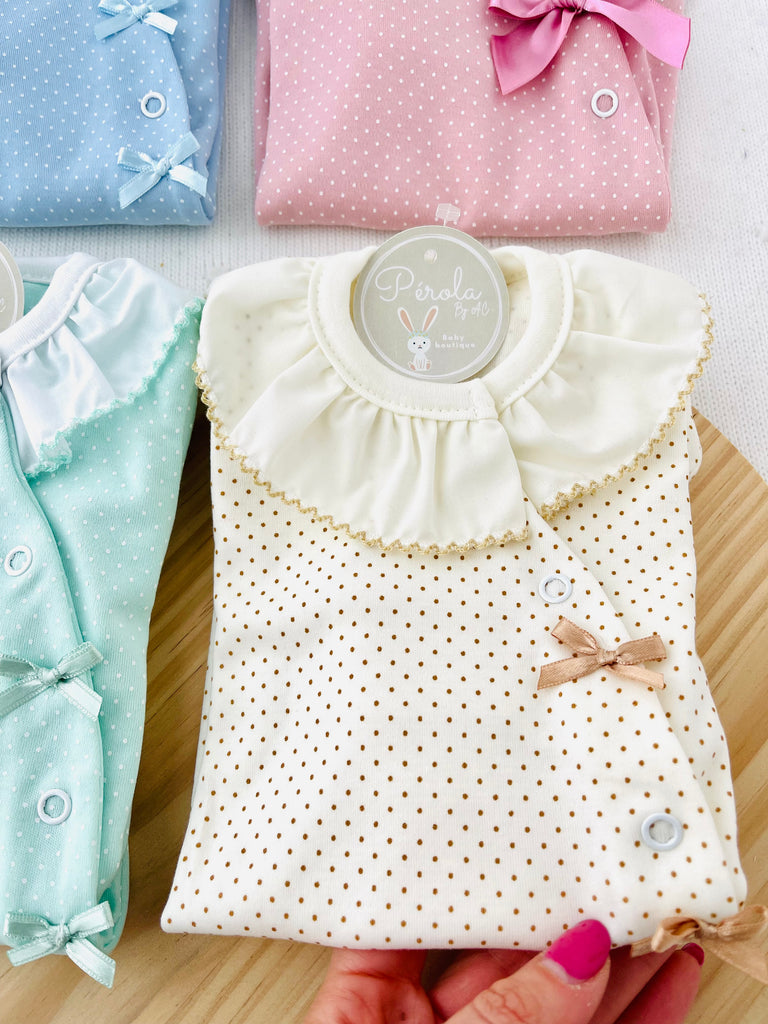 Babygrow pintinhas algodão