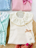Babygrow pintinhas algodão