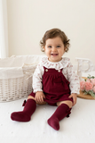 Conjunto Bordeaux em bombazine: vestido e blusa 3M 6M 12M