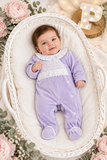 Babygrow veludo renda
