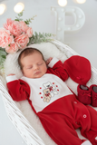 Babygrow corações em veludo