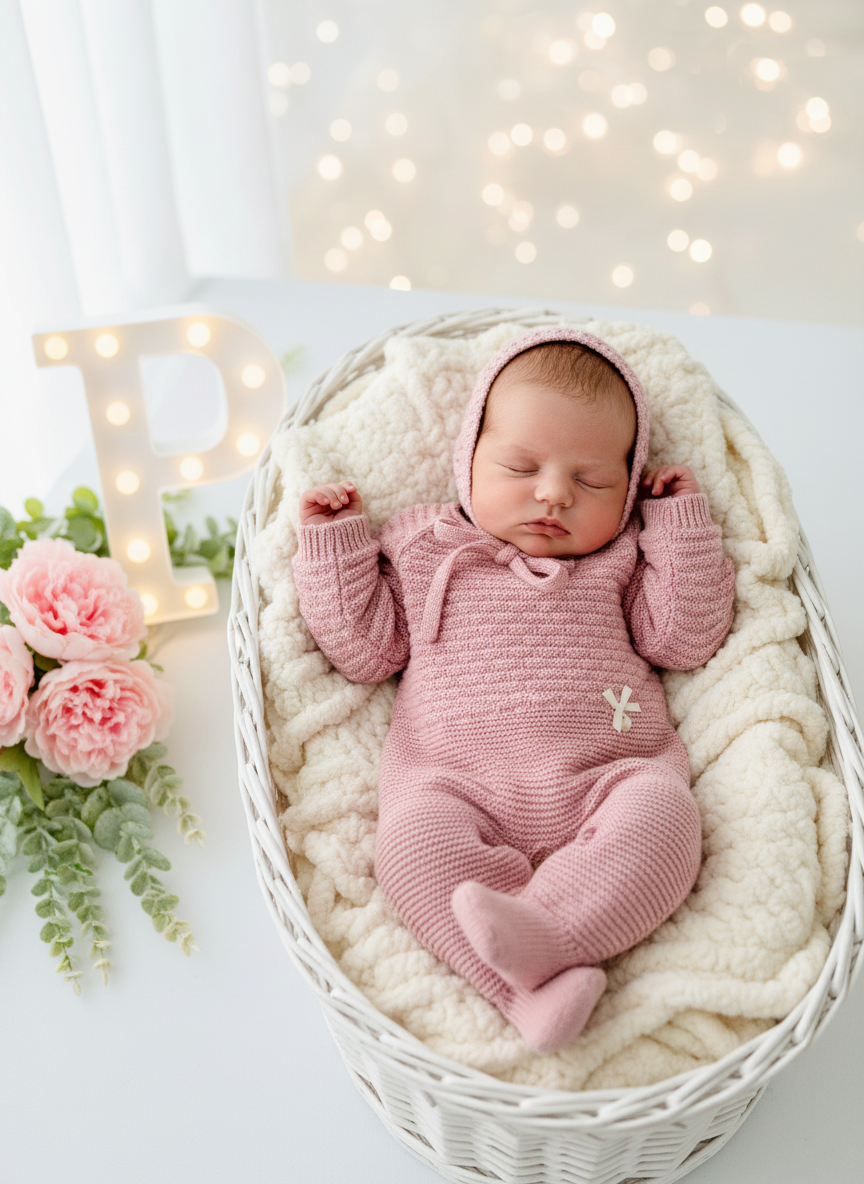 Saída de maternidade: Babygrow e touca Outono/Inverno