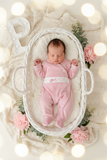 Babygrow veludo fita em renda