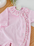 Babygrow tema flores em VELUDO