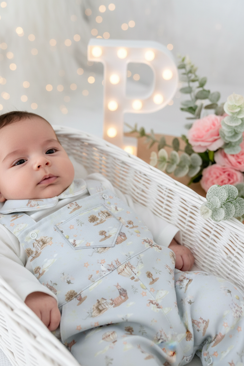 Jardineiras e camisola com carda Outono Inverno
