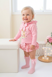 Conjunto Unicórnio Encantado Rosa – Camisola com Capuz e Tapa-Fraldas 6-36M