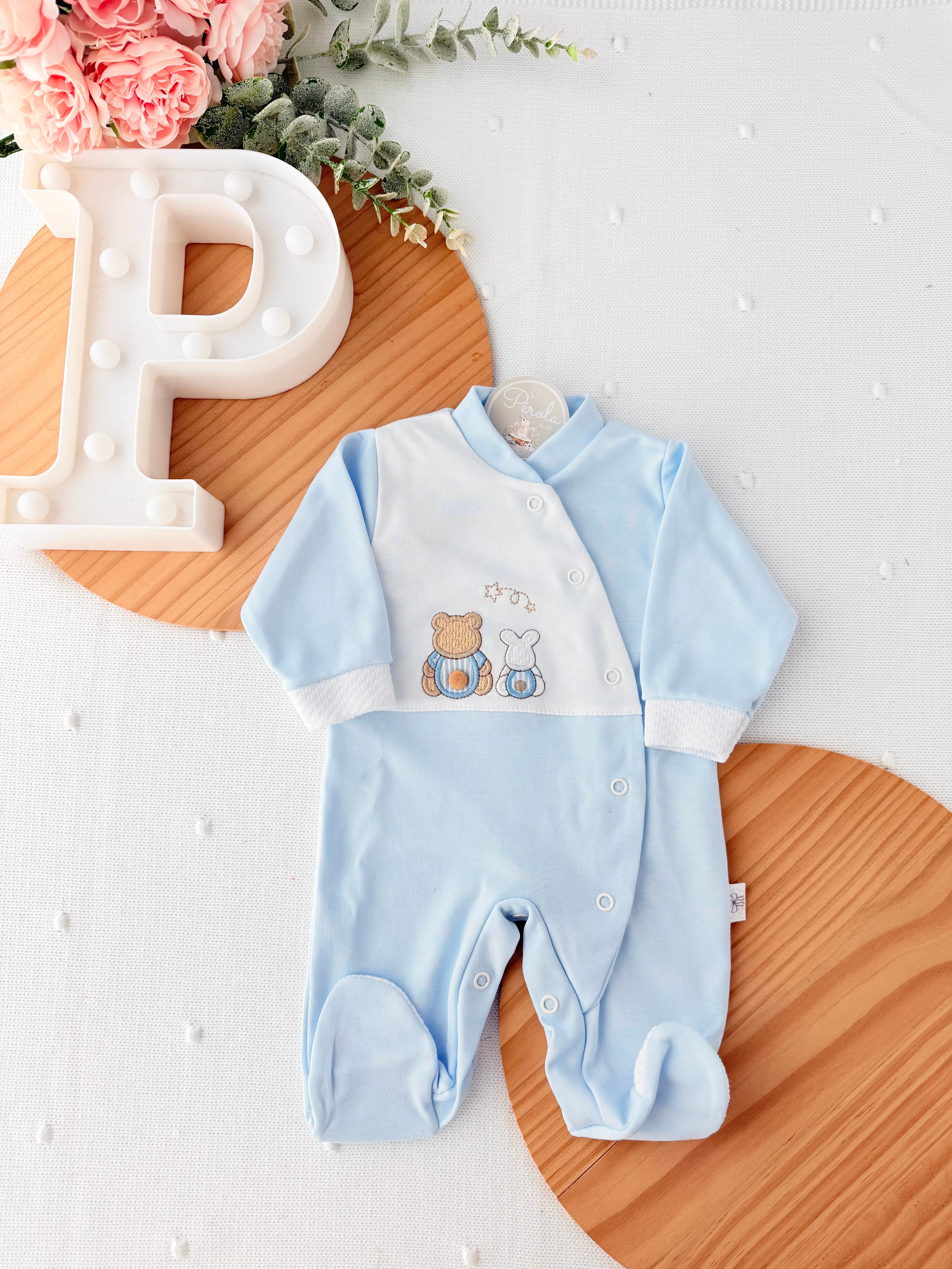 Babygrow pompom algodão