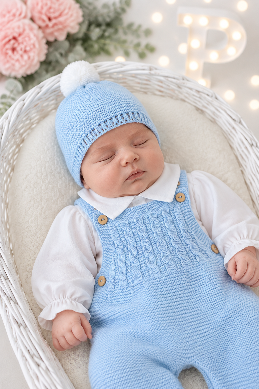 Saída maternidade menino azul   : 3 peças Outono/Inverno