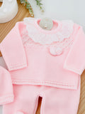 Conjunto malha Azul ou Rosa Outono/Inverno