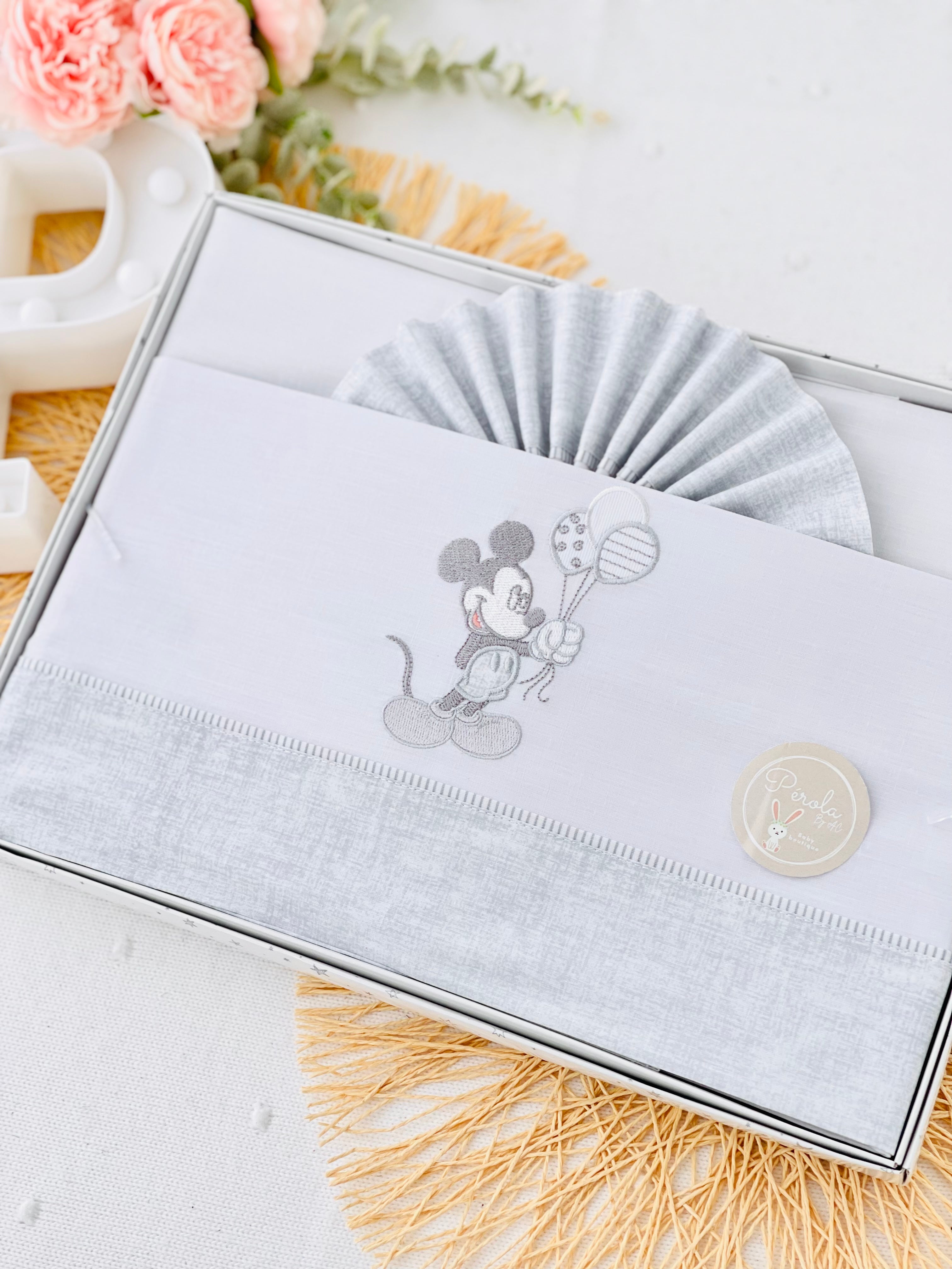 Lençóis ALGODÃO para Cama de grades-Mickey