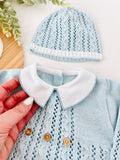 Conjunto recém nascido : camisola, calças e gorro 100% algodão