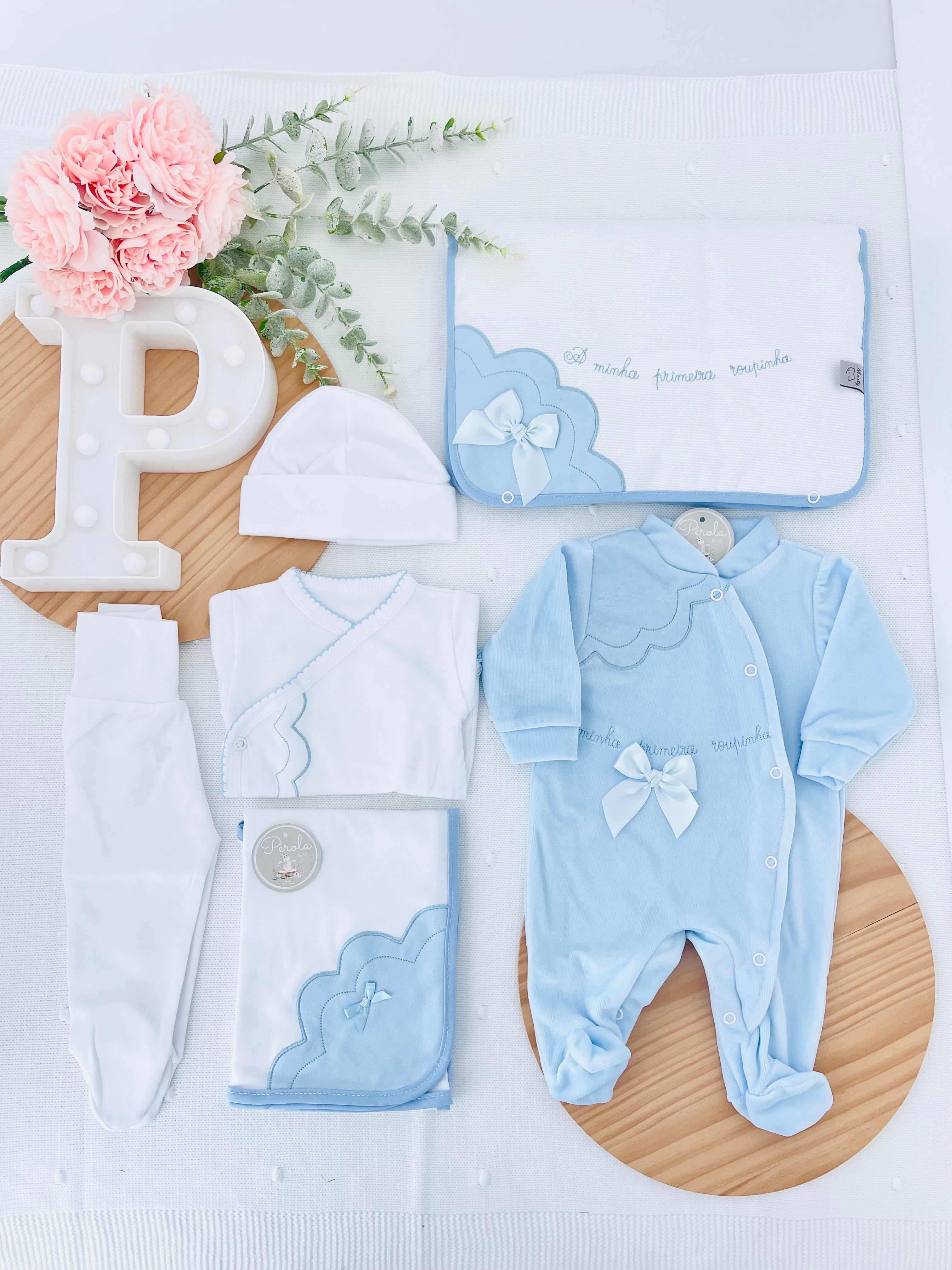 Conjunto primeira roupinha veludo