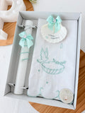 Conjunto para Batizado: vela, toalha e concha Batizado Pomba