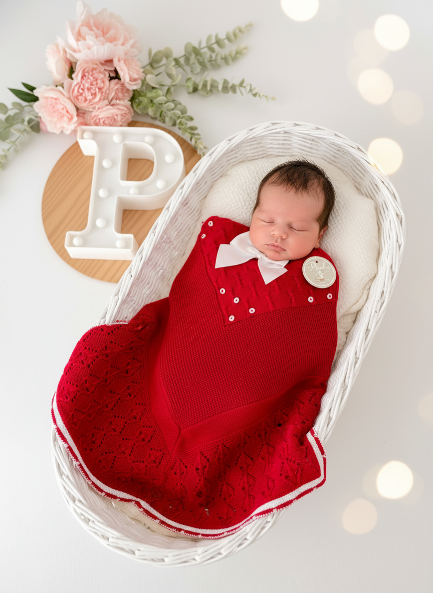 Manta xaile em vermelho