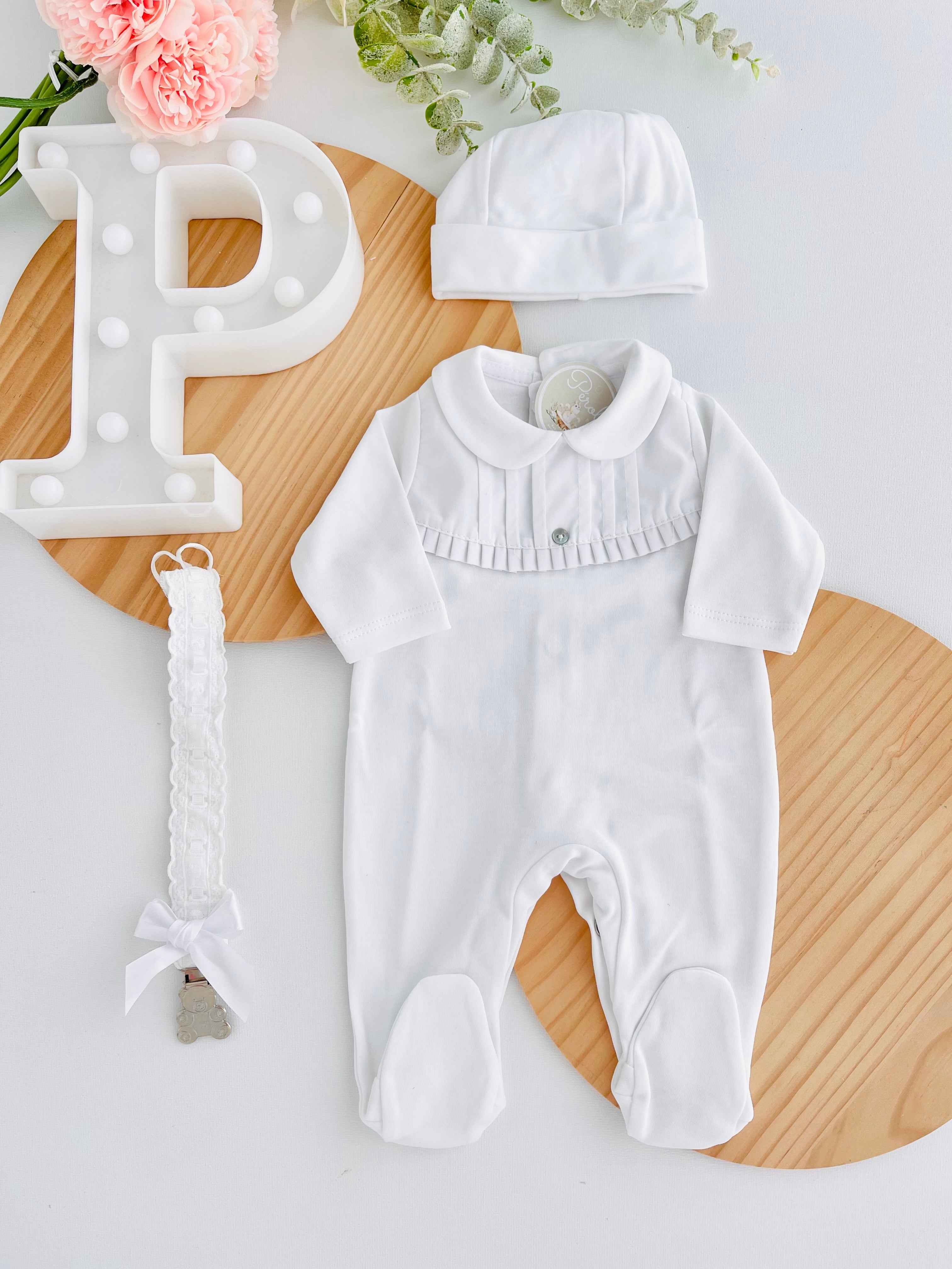 Babygrow algodão gola Peter Pan