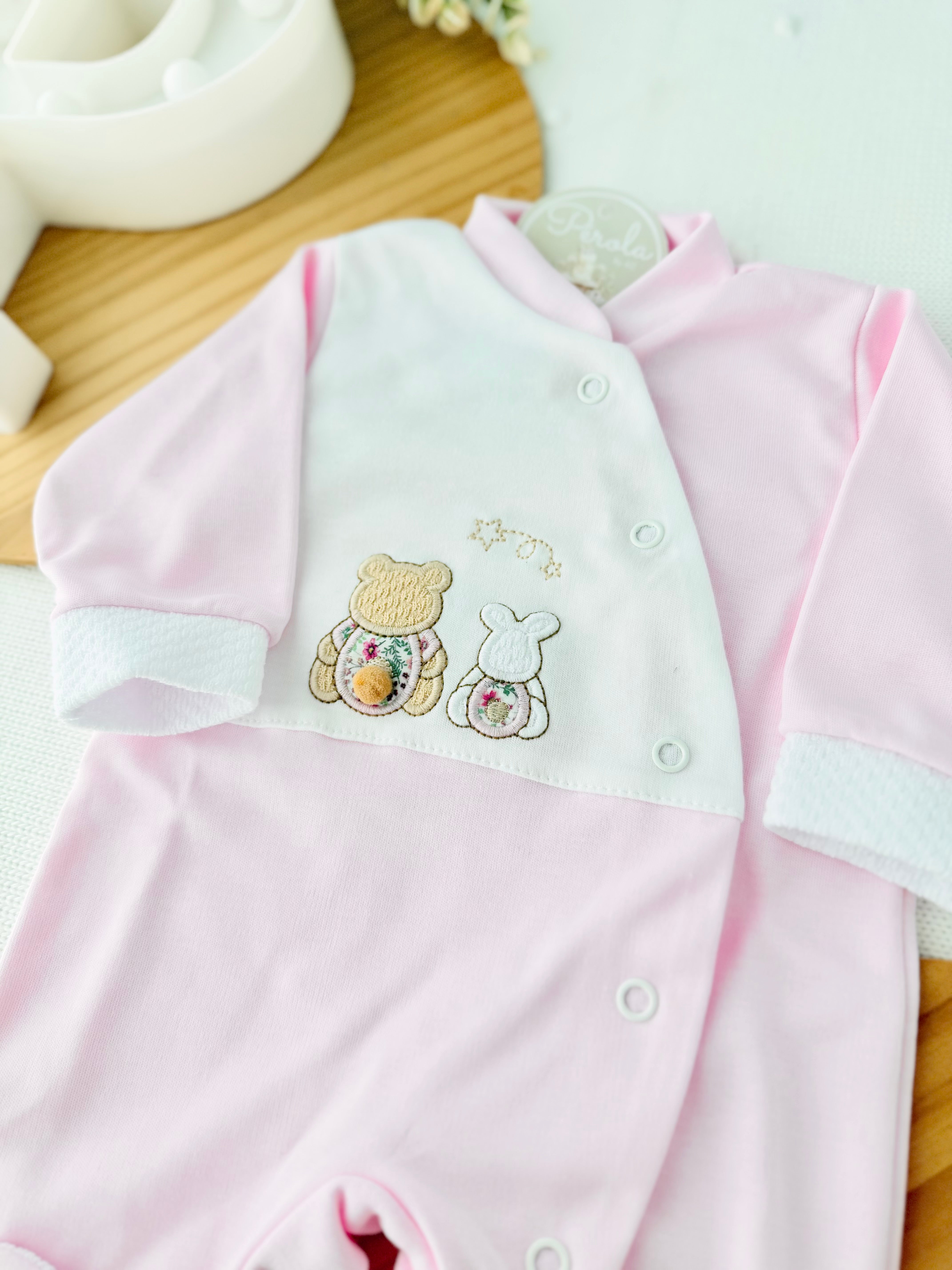Babygrow pompom algodão