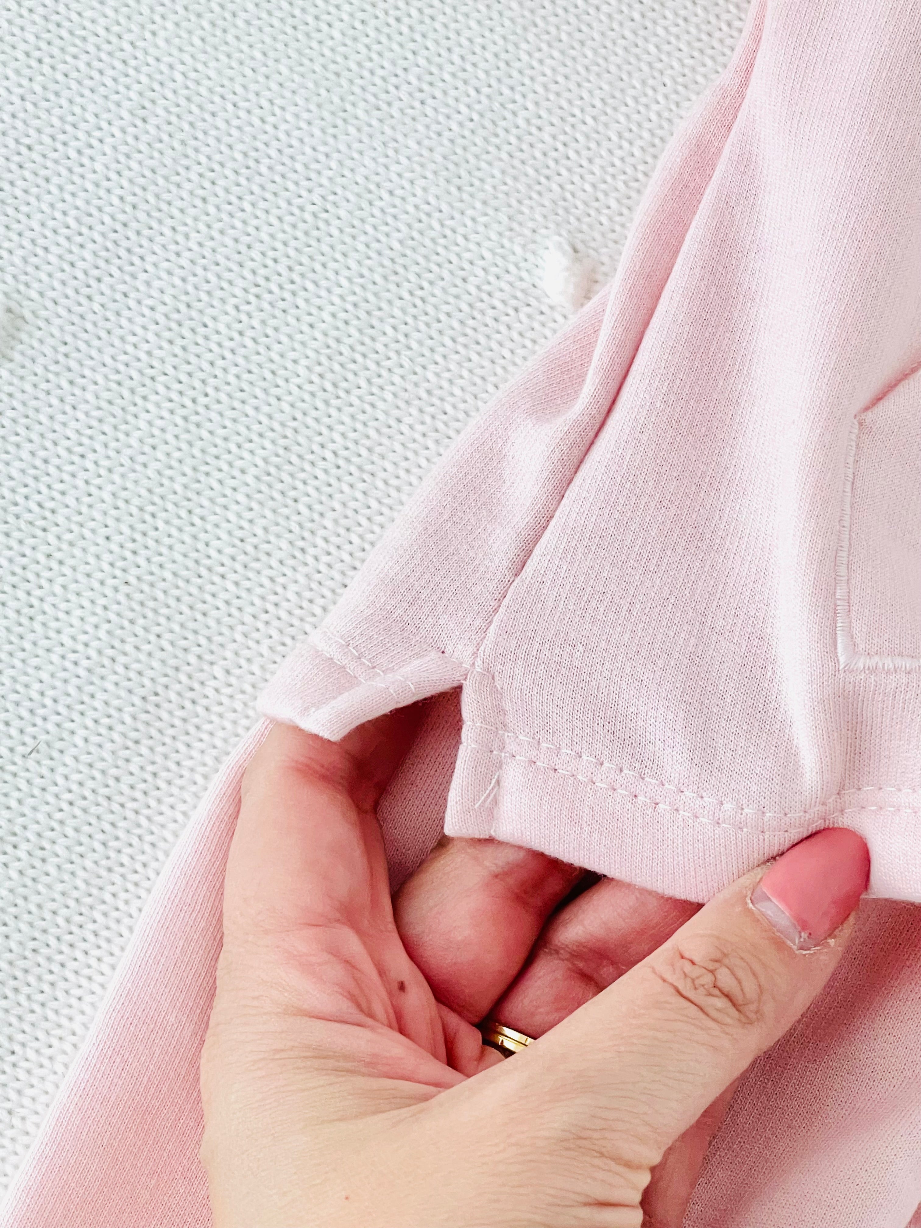 Fato de Treino Rosa com Capuz - Conjunto Cardado Quentinho (3-36m)