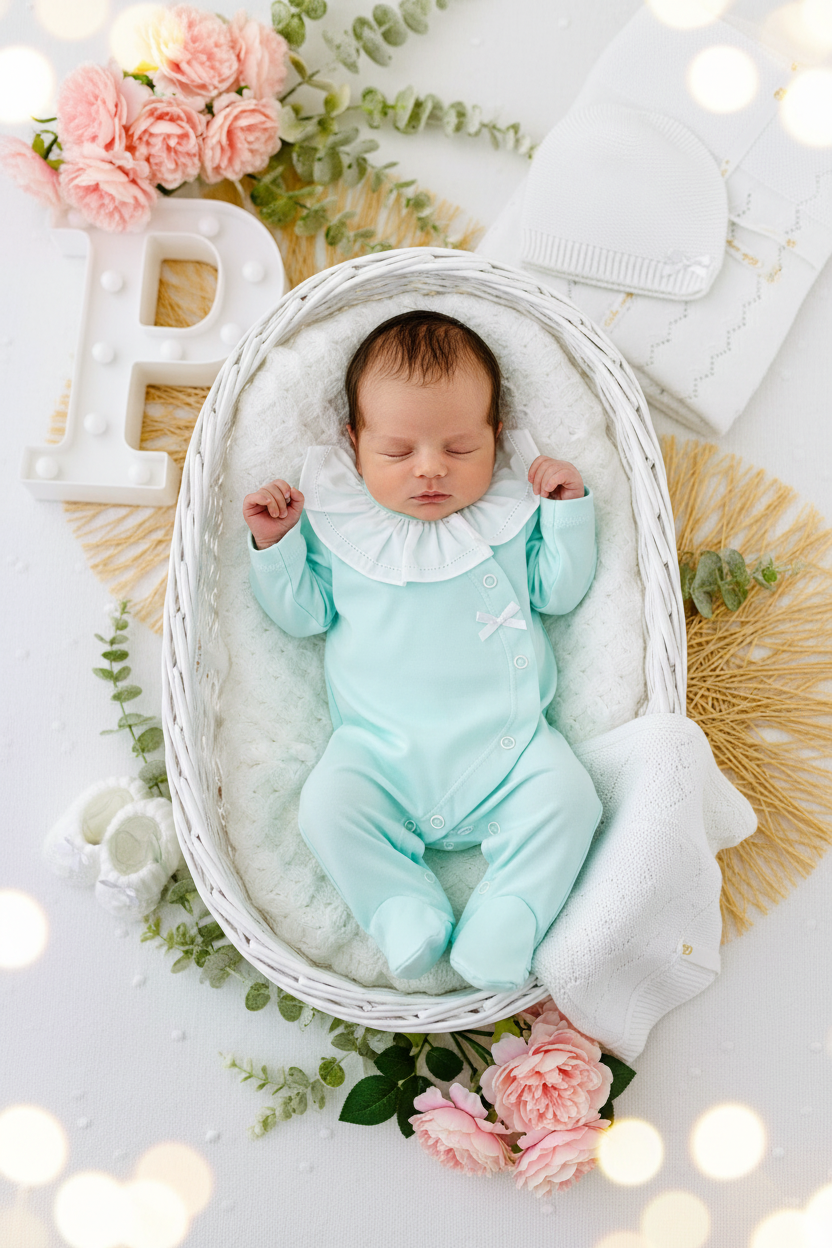 Babygrow carinho em ALGODÃO com golinha grande