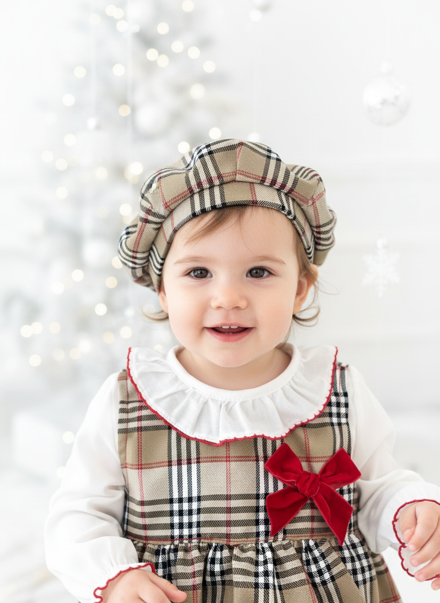 Vestido, blusa e bóina estilo Burberry 2.0