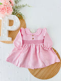 Vestido rosa suave