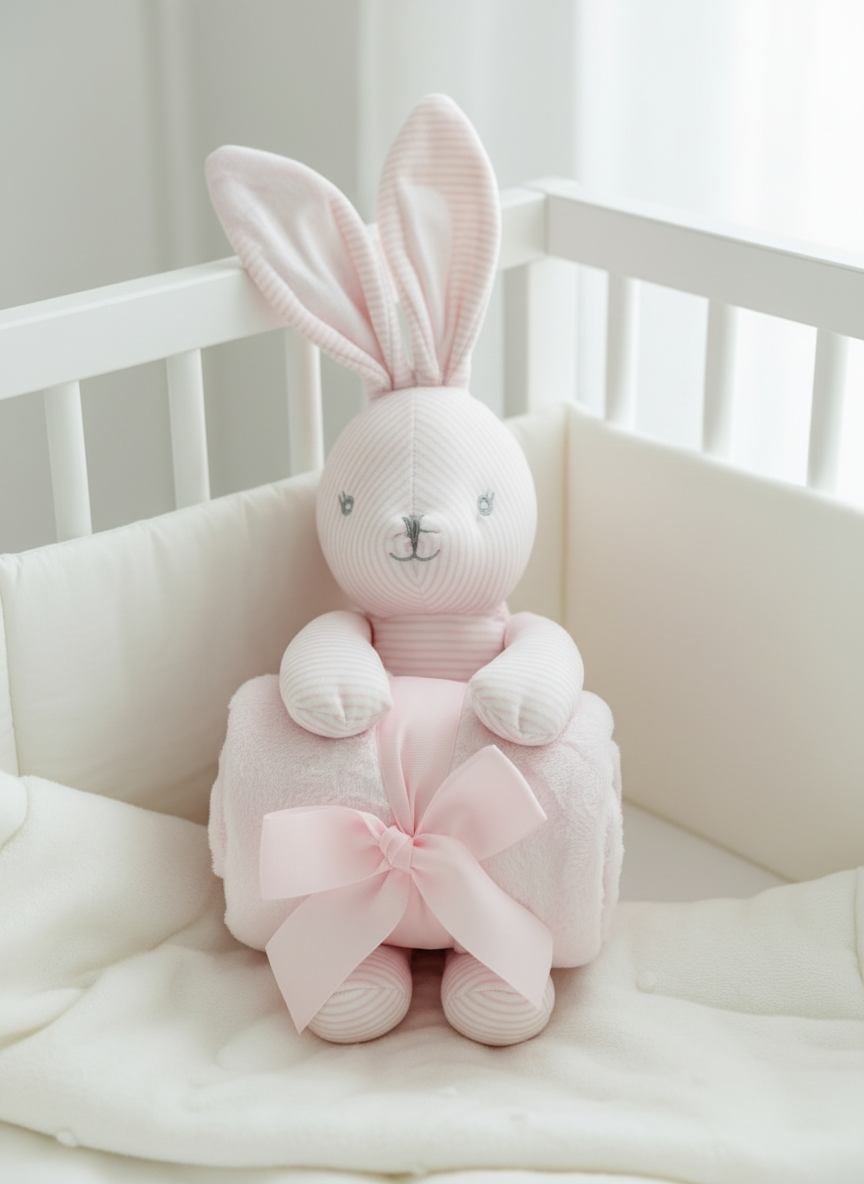 Peluche Coelho e manta