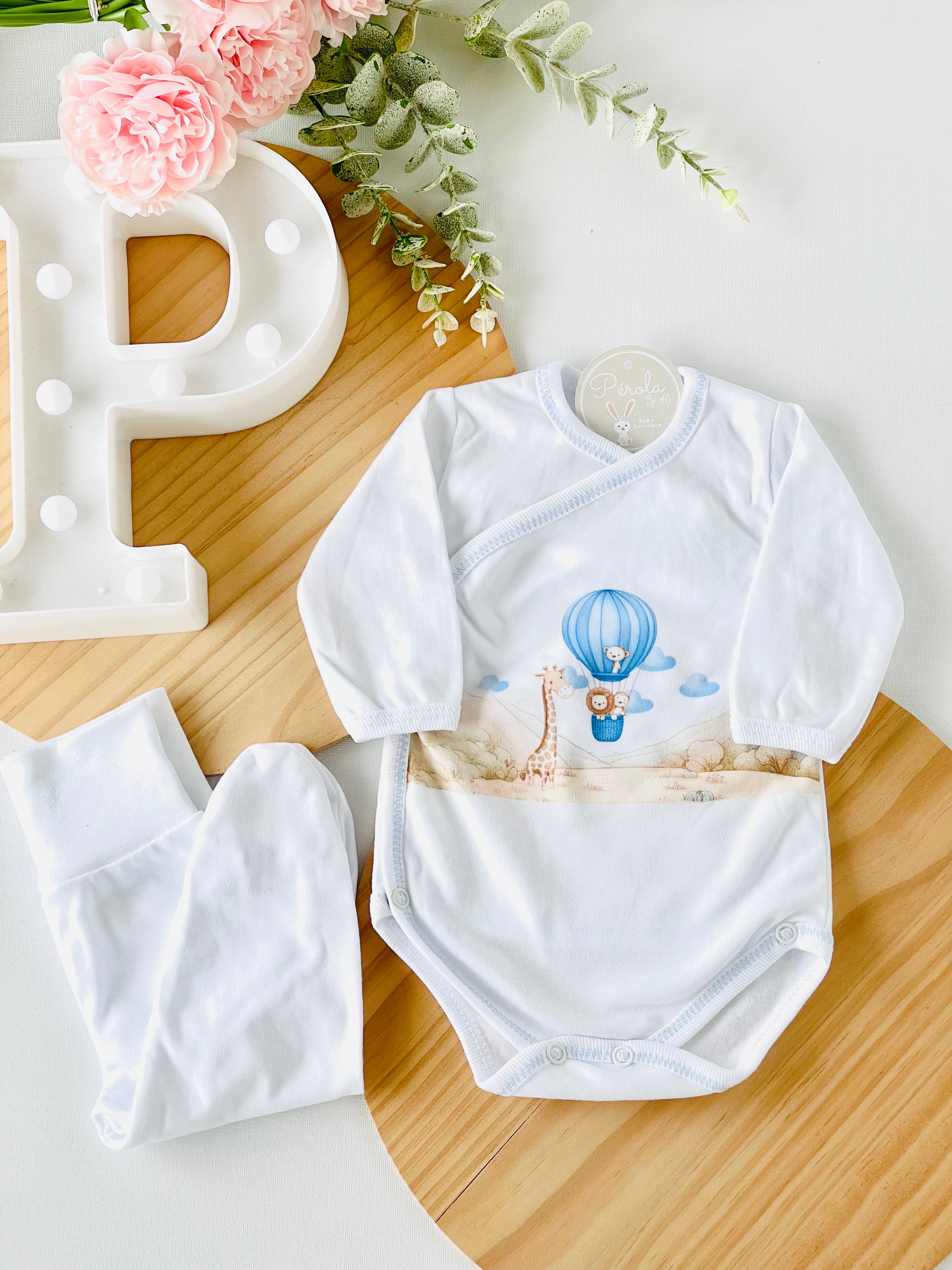 Body e calças com carda tema Safari