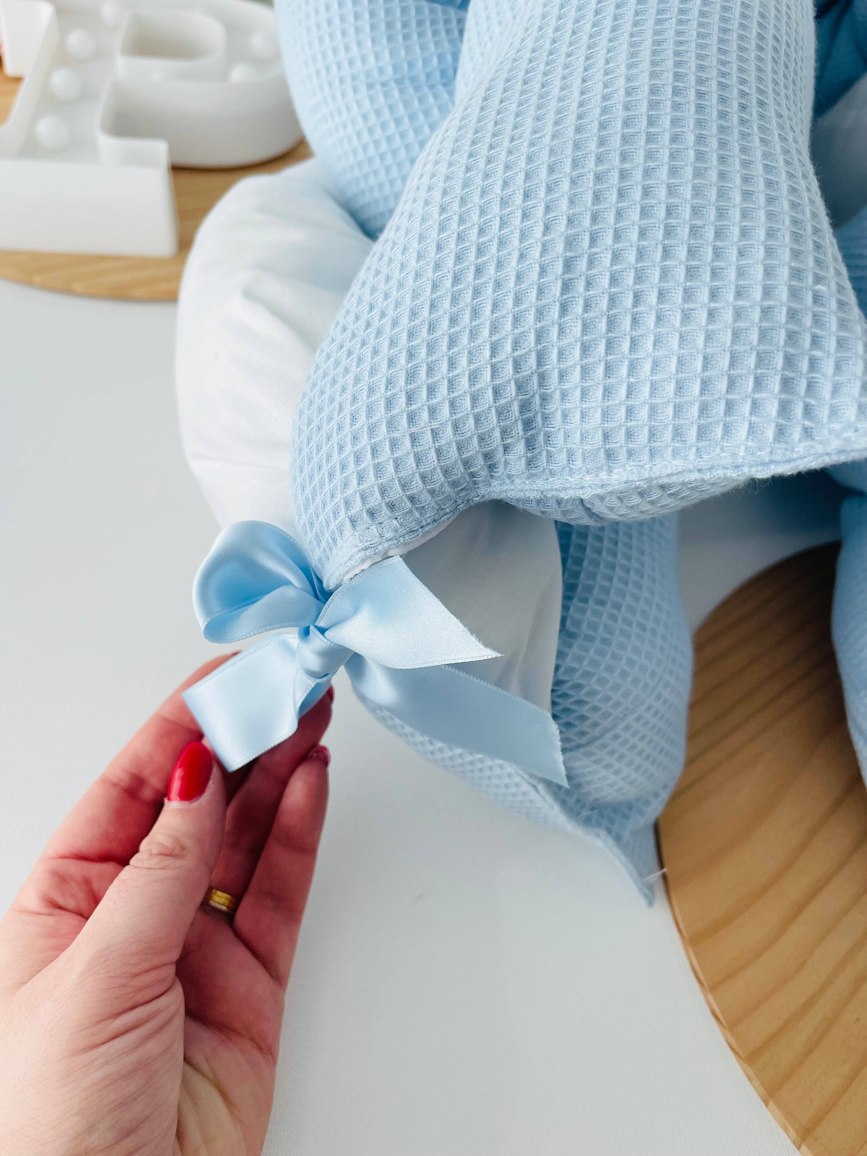 Trança para cama de grades/berço - tema favos