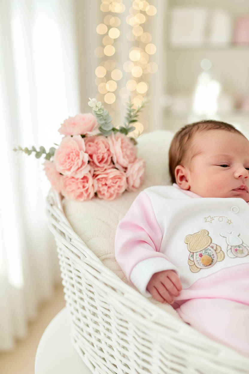 Babygrow pompom algodão