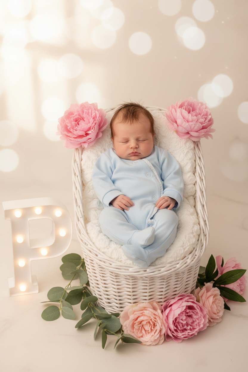 Babygrow Azul em algodão