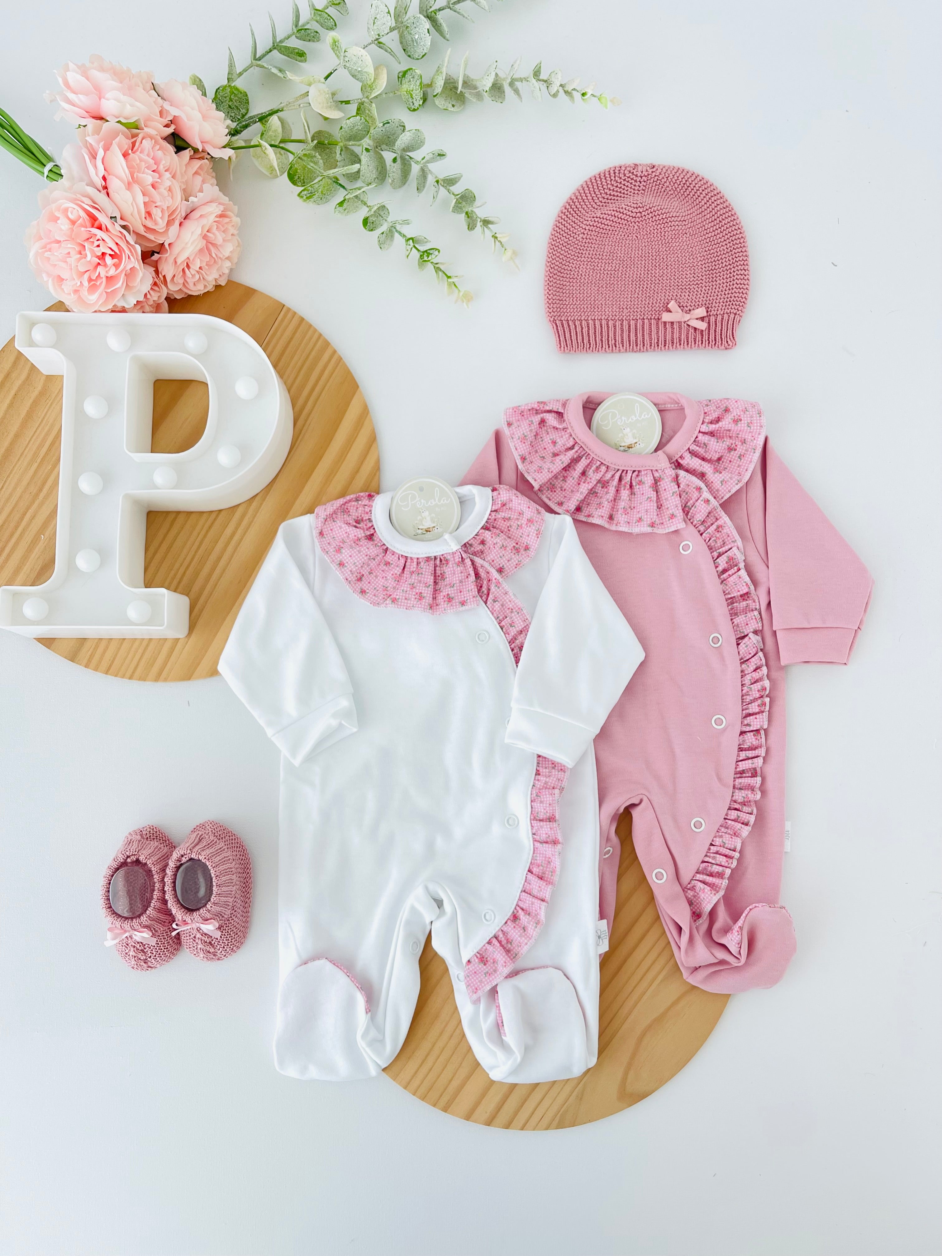 Babygrow em algodão - tema flores