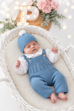 Saída maternidade menino azul cobalto  : 3 peças Outono/Inverno