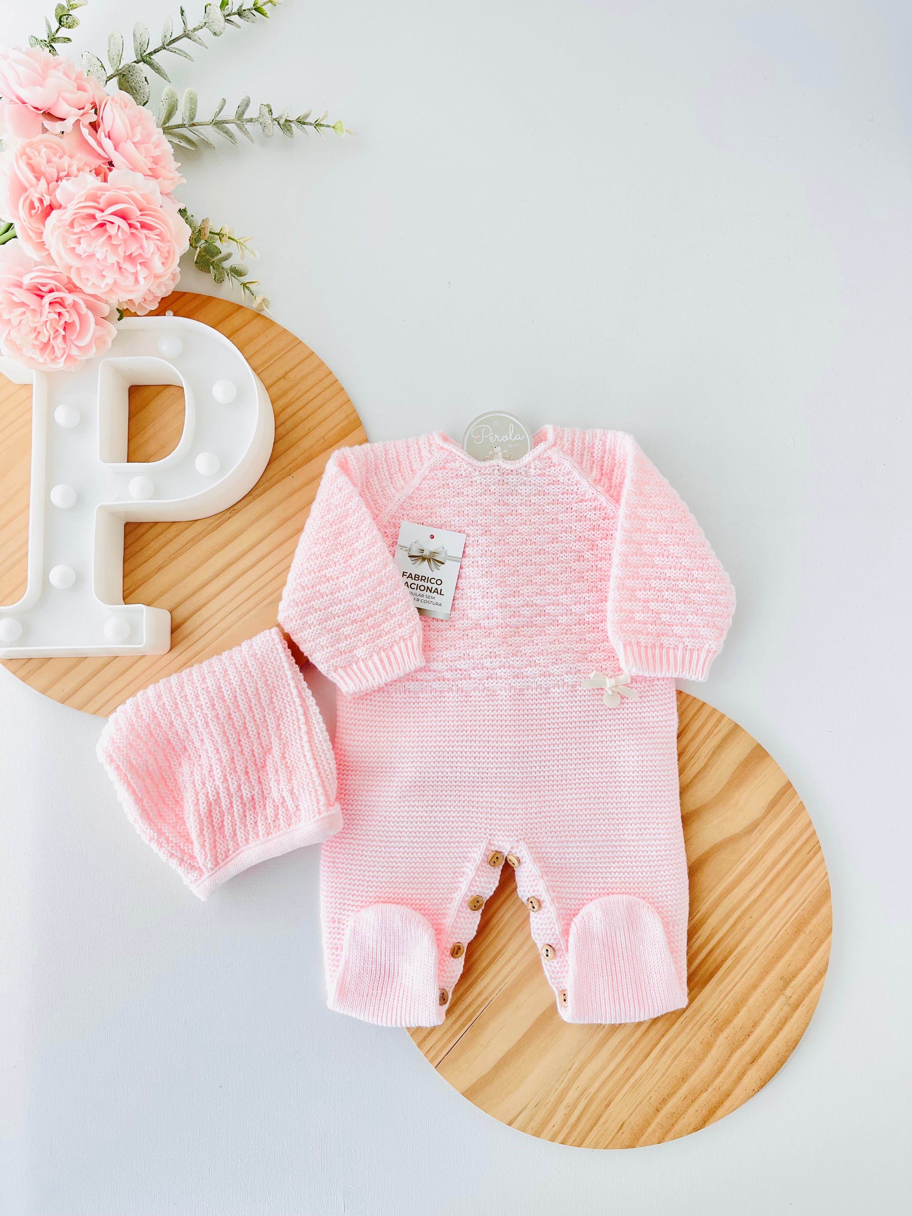 Saída de maternidade: Babygrow e touca Outono/Inverno