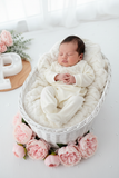 Babygrow Veludo Bebé com Estrelas Bordadas - Recém-Nascido