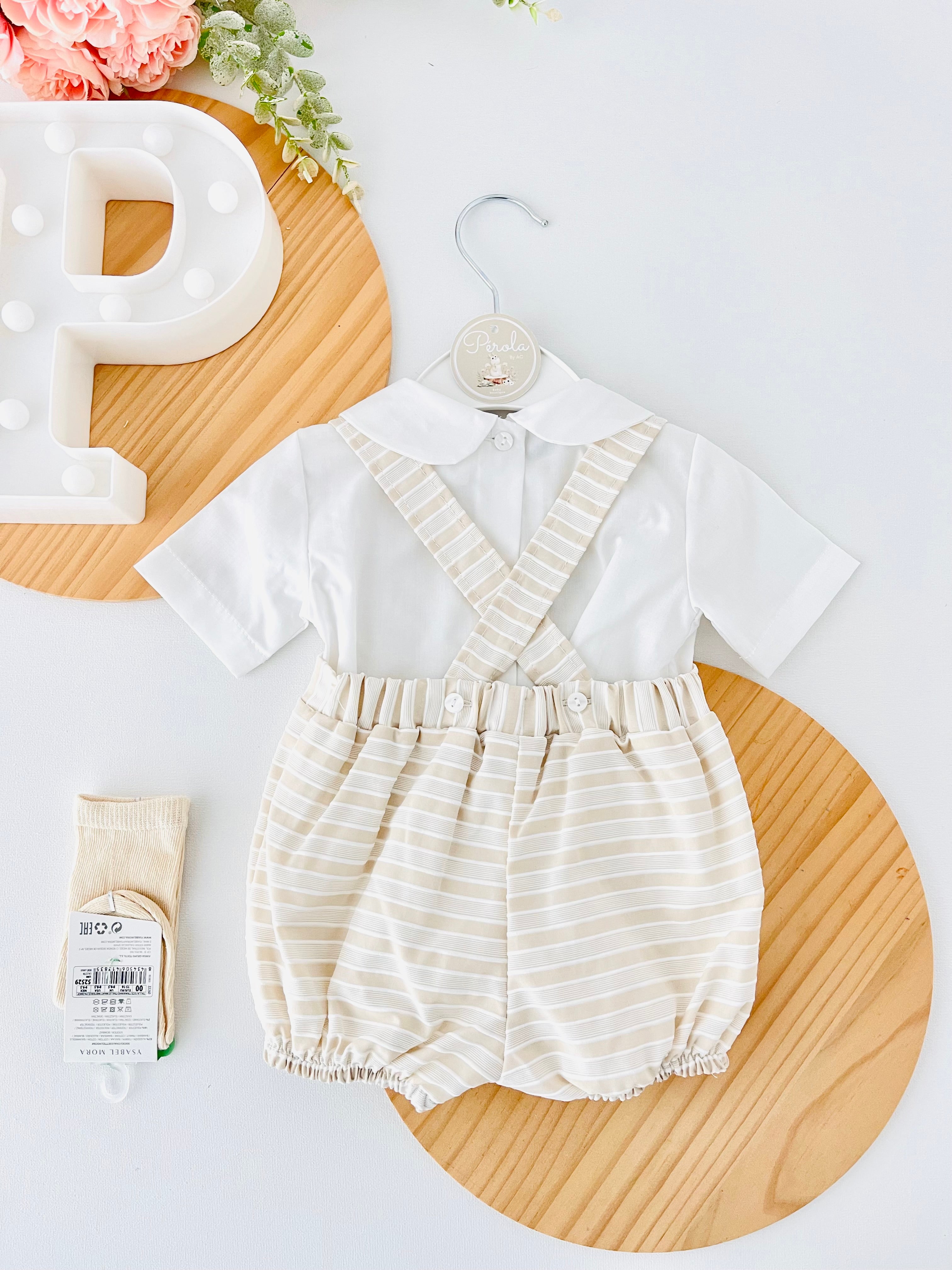 Conjunto pérola menino: fofo e camisa