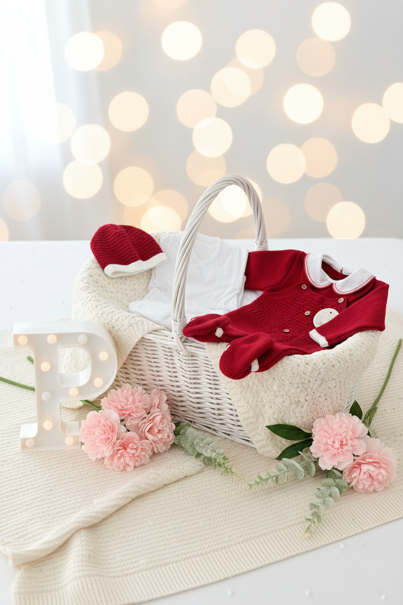 Pack Saída de Maternidade Vermelho- 5 Peças