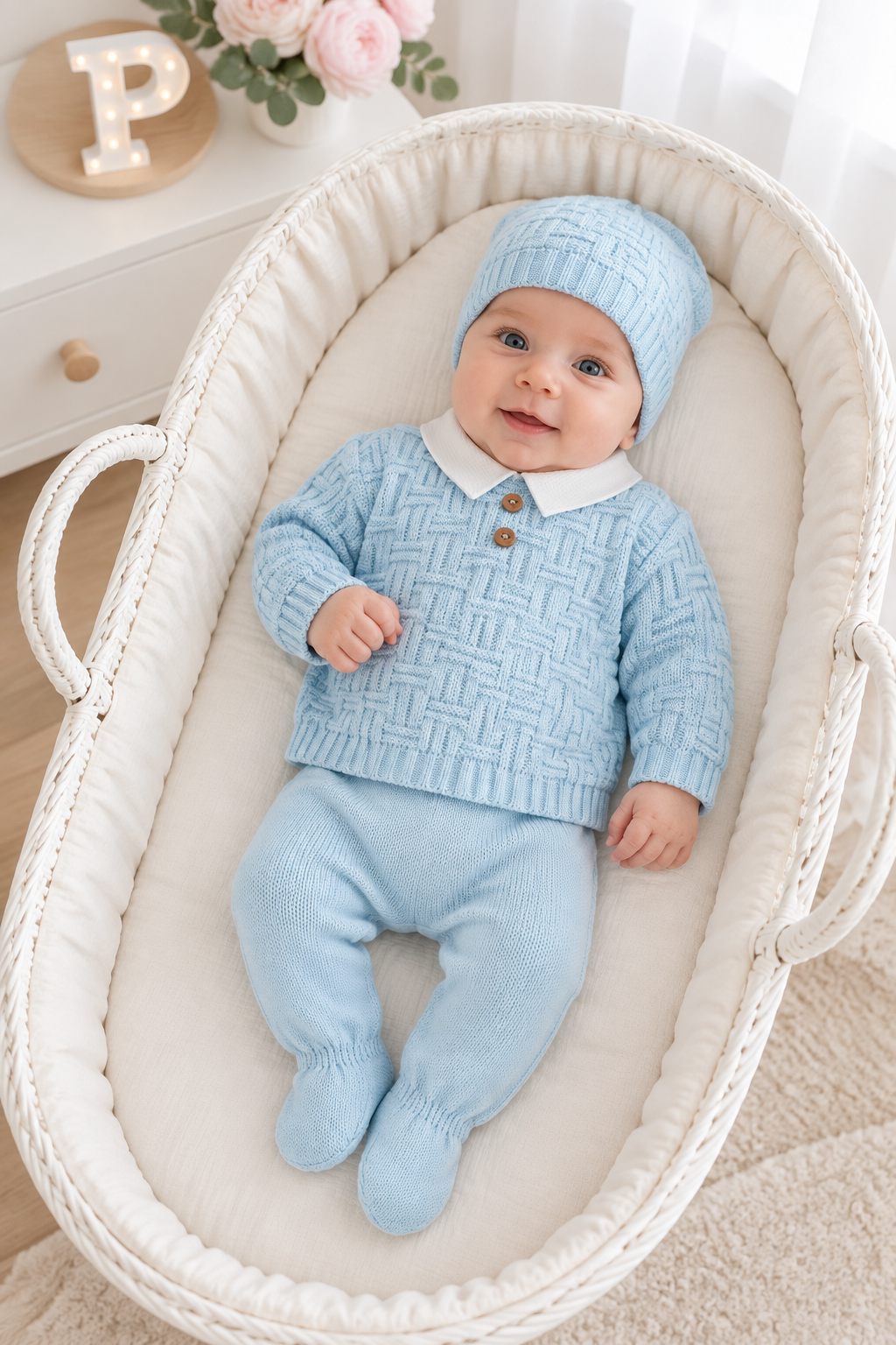 Conjunto malha menino 3M e 6M