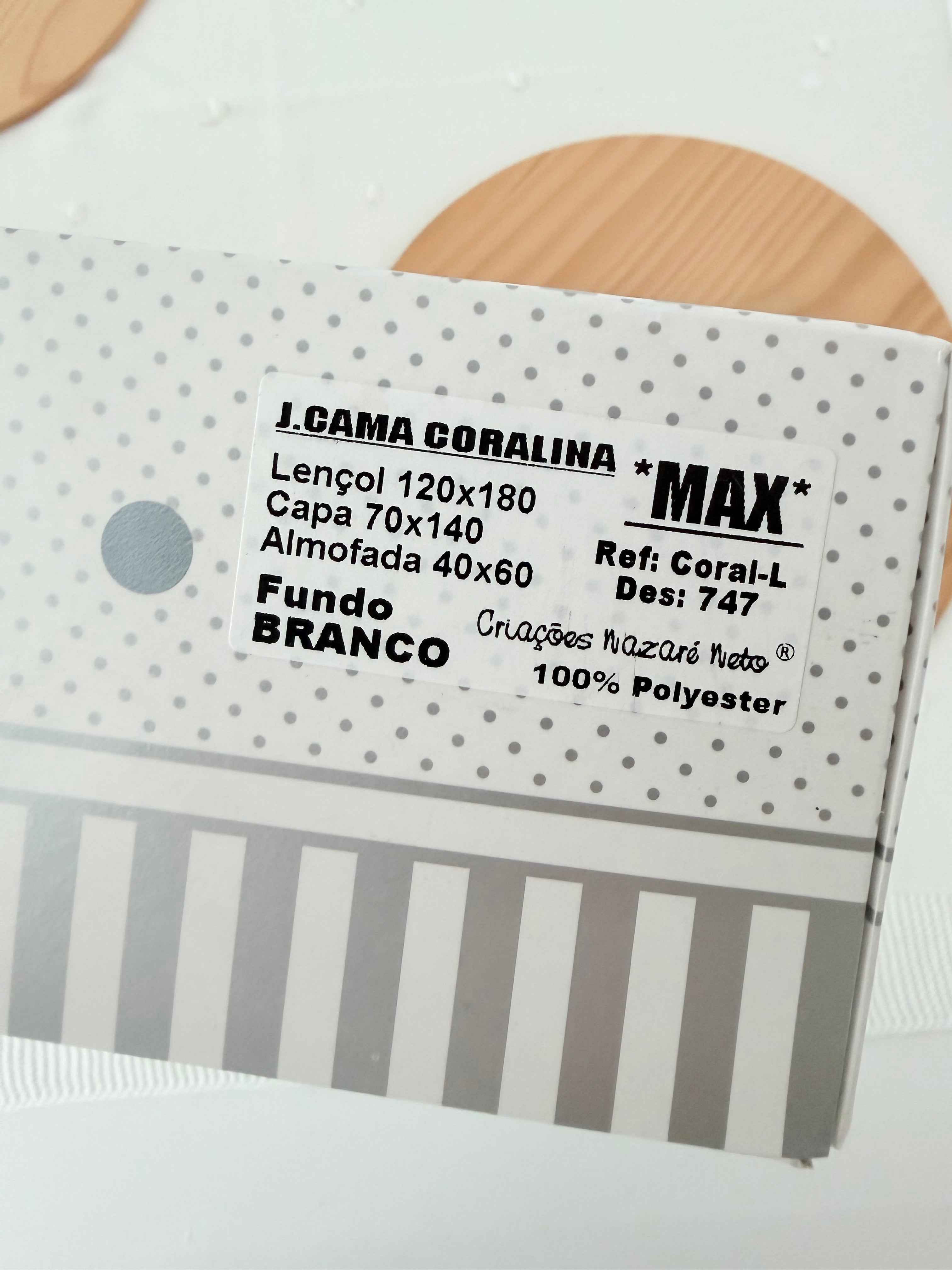Lençóis CORALINA tamanho MAX, cama 70x140cm