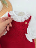 Saída maternidade vermelho menina Outono Inverno