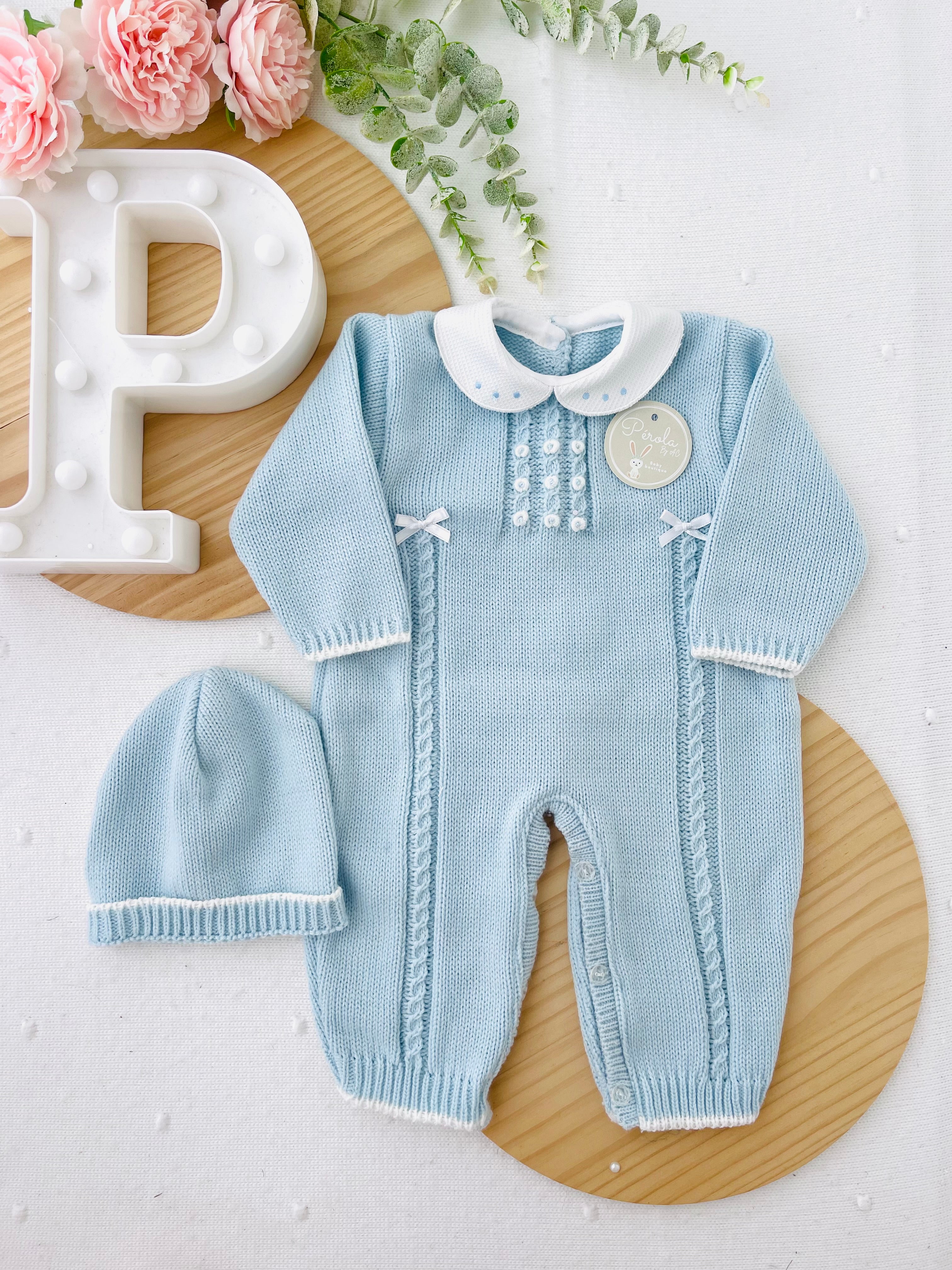 Saída de maternidade: macacão e gorro Outono/Inverno