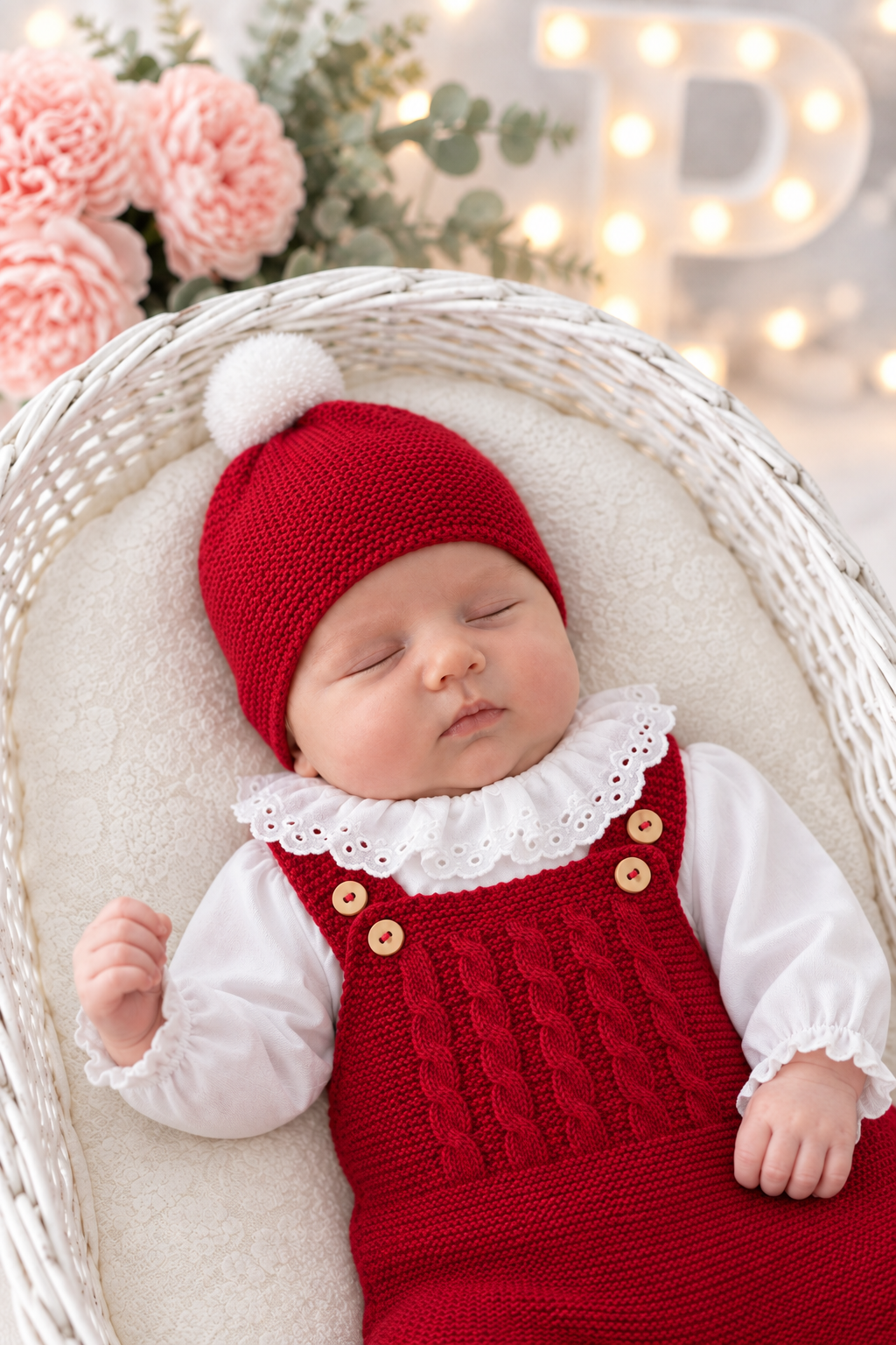 Saída maternidade vermelho menina Outono Inverno