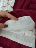 Conjunto Bordeaux em bombazine: vestido e blusa 3M 6M 12M