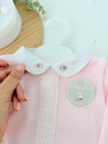 Conjunto rosa: camisola e tapa fraldas 1/3M