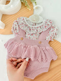 Fofo e blusa tema flores 3-12M