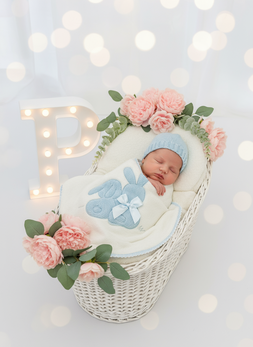 Manta quentinha tema coelhinhos