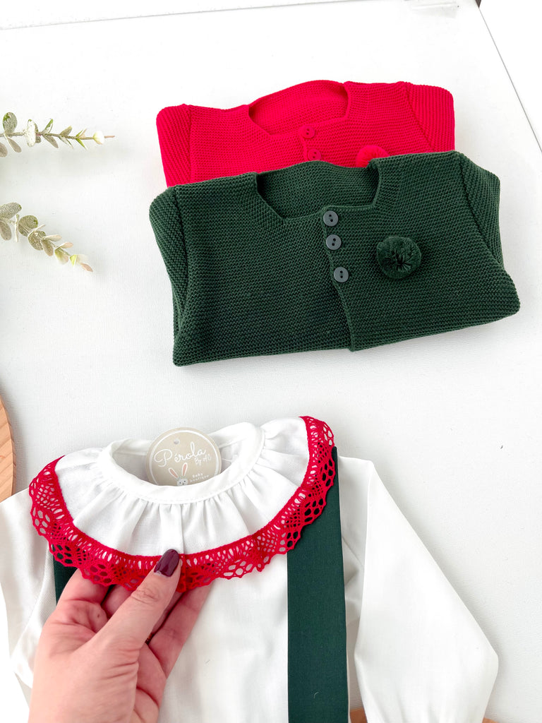 Conjunto xadrez de Natal: fofo e blusa