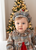 Conjunto Menina estilo Burberry - Vestido e Bóina