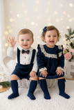 Vestido e tapa fraldas em veludo coleção premium